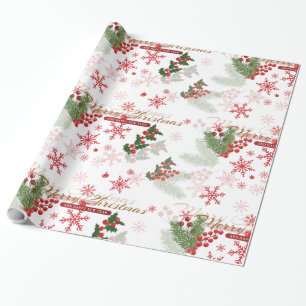 Papier Cadeau Motif de Noël élégant et simple
