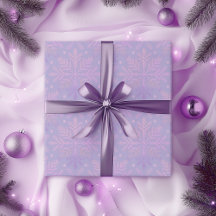 Motif de Noël Flocon de Neige Lilas Élégant