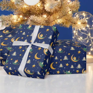 Papier Cadeau Motif de Noël magique