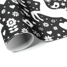 Papier Cadeau Motif de Noël scandinave