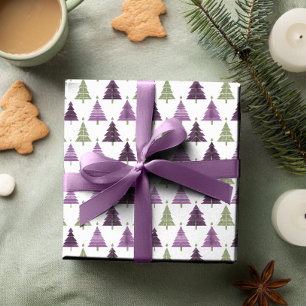 Papier Cadeau Motif de Noël vert violet #25 ID1009