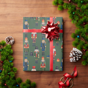 Papier Cadeau motif de noisette de noël