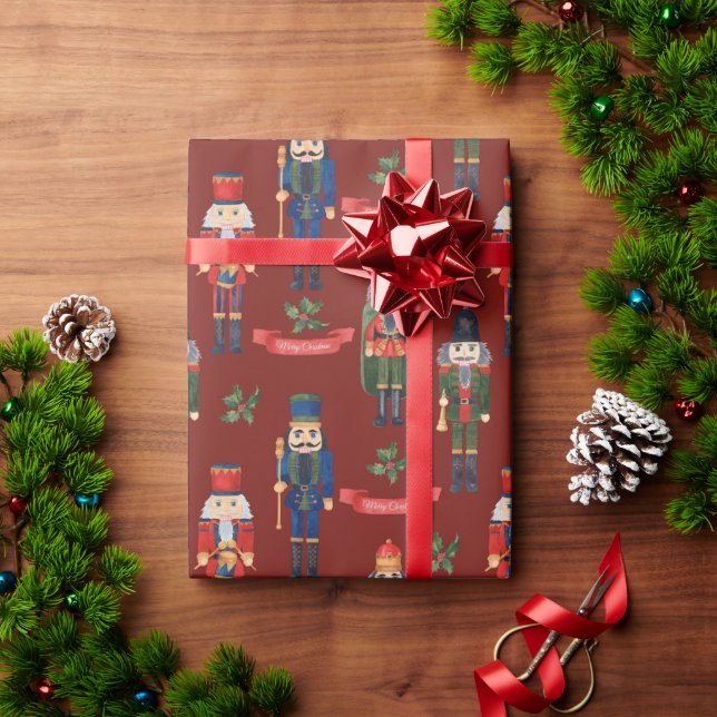 Papier Cadeau motif de noisette de noël (Cadeau de vacances)
