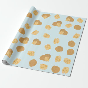 Papier Cadeau Motif de noix mignonnes