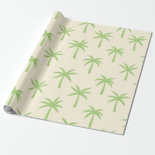 Papier Cadeau Motif de palmiers tropicaux verts