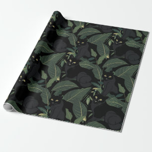 Papier Cadeau Motif de panthère noire moderne
