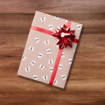 Motif de papillon à main mignon sur rose