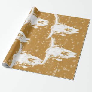 Papier Cadeau Motif de Parties scintillant élégante White Gold