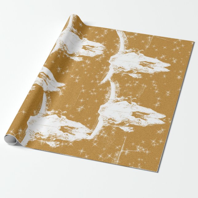 Papier Cadeau Motif de Parties scintillant élégante White Gold S (Déroulé)