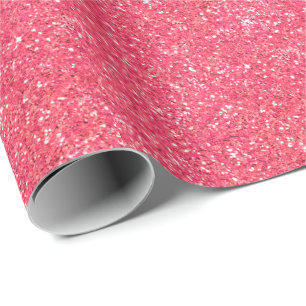 Papier Cadeau Motif de parties scintillant pétillant rose