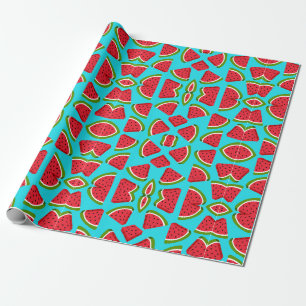 Papier Cadeau motif de pastèque amusant