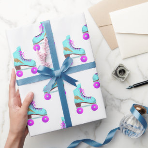 Papier Cadeau Motif de patins à rouleaux super