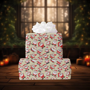 Papier Cadeau Motif de personnage de personnage du Père Noël idi