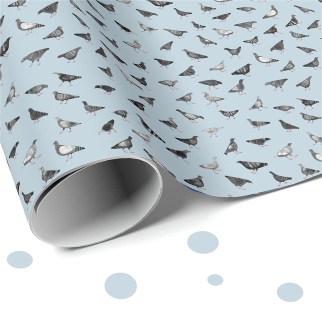 Papier Cadeau Motif de pigeon (Fun Pigeon gift wrapping paper roll for bird lovers.)