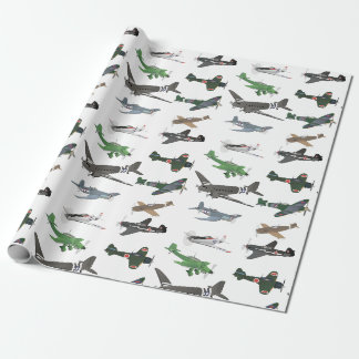 Papier Cadeau Motif de plusieurs avions 2ÈME GUERRE MONDIALE