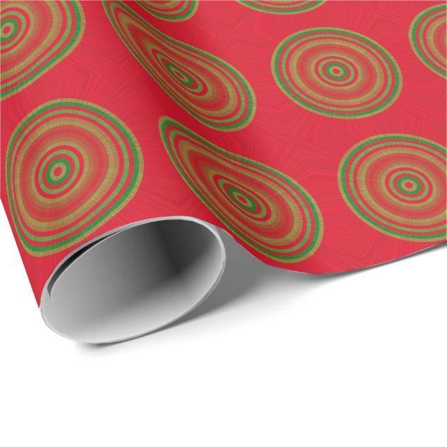 Papier Cadeau Motif de points de vacances Classy (Coin rond)