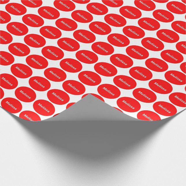 Papier Cadeau Motif de points rouge sur le blanc avec le papier (Coin)