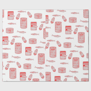 Papier Cadeau Motif de poisson à l'étain