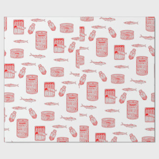 Papier Cadeau Motif de poisson à l'étain