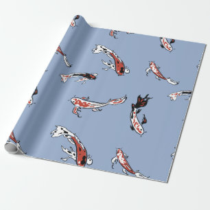 Papier Cadeau Motif de poisson Koi Carp