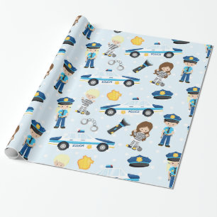 Papier Cadeau Motif de police