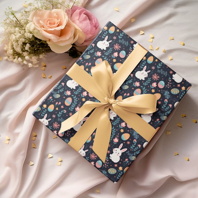 Papier Cadeau Motif de printemps du Bunny de Pâques (Créateur téléchargé)