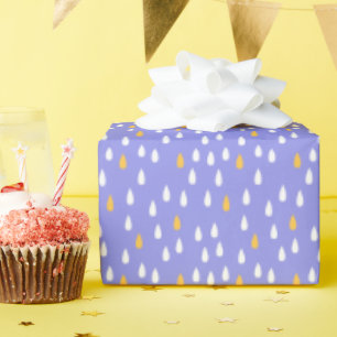 Papier Cadeau Motif de Rainbow Day Purple Yellow White Raindrops
