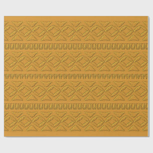 Papier Cadeau Motif de relief d'or