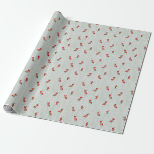 Papier Cadeau Motif de répétition Vintage du poisson d'or japo