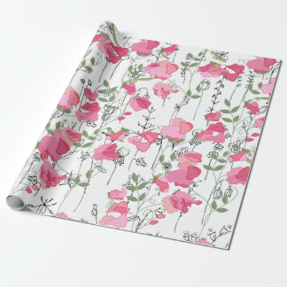 Papier Cadeau Motif de saison sans couture avec pois doux. Sans 
