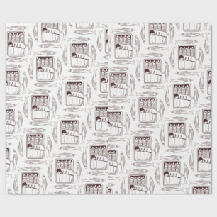 Papier Cadeau Motif de sardine