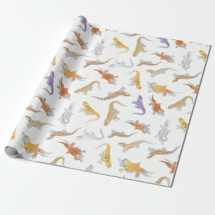Papier Cadeau Motif de Scatter de dragons à oreilles transparen