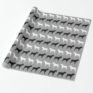 Papier Cadeau Motif de silhouettes de Spinone Italiano