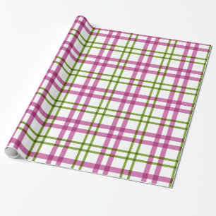 Papier Cadeau Motif de tarte rose et vert