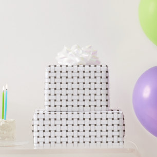 Papier Cadeau Motif de tissage sur Brown, personnalisable