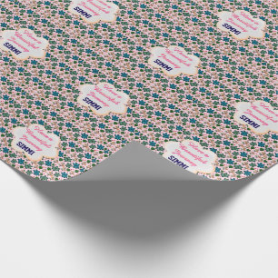 Papier Cadeau Motif de tortue personnalisé
