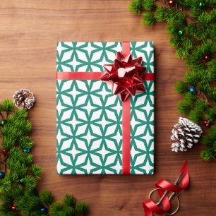 Papier Cadeau Motif de treillis vert poivre