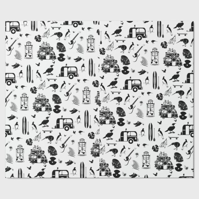Papier Cadeau Motif de vacances NZ (Couture)
