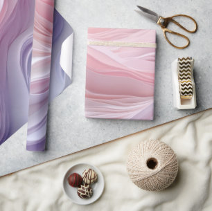 Papier Cadeau Motif de vague apaisant pastel