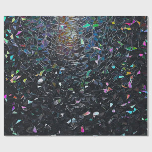 Papier Cadeau Motif de verre teinté abstrait iridescent