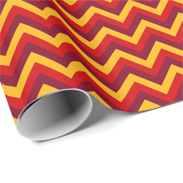 Papier Cadeau Motif de zigzag doré d'atterrisseur Chevron de (Coin rond)