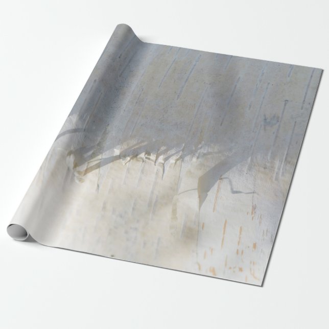 Papier Cadeau Motif d'écorce de bouleau (Déroulé)