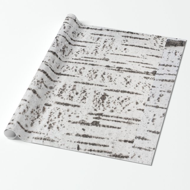 Papier Cadeau Motif d'écorce de bouleau (Déroulé)