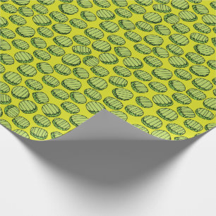 Papier Cadeau Motif découpé en tranches de conserves au vinaig