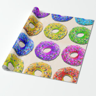 Papier Cadeau Motif délicieux de butées toriques