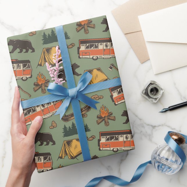 Papier Cadeau Motif des aventures du camp d'entraînement (Cadeaux)