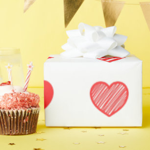 Papier Cadeau Motif des coeurs !