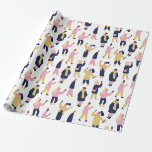 Papier Cadeau Motif des gens des médias sociaux