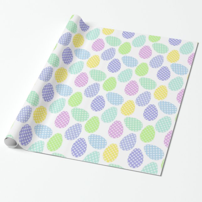 Papier Cadeau Motif des oeufs de Pâques (Déroulé)
