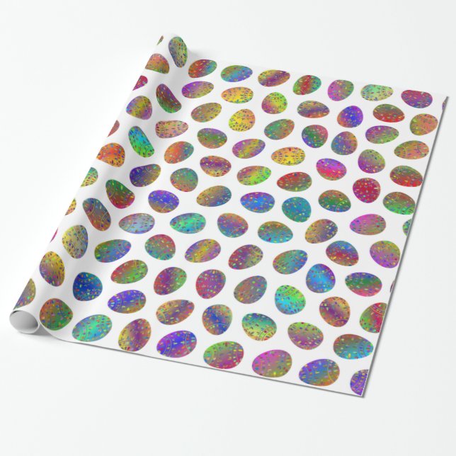 Papier Cadeau Motif des oeufs de Pâques (Déroulé)